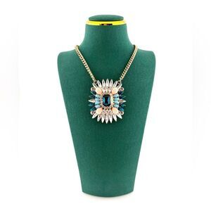 Gold and Blue Statement Necklace - NWOT